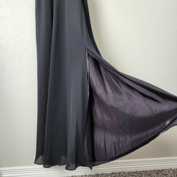 DAVE & JOHNNY x VINTAGE 90s prom dress black gem straps 11/12 - Picture 13 of 13